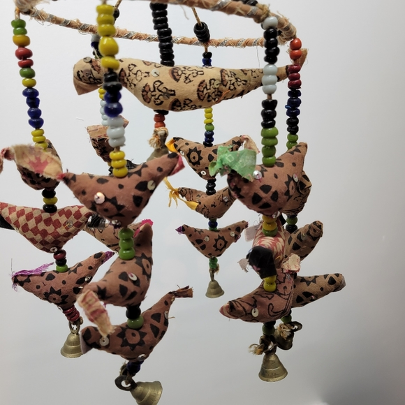 SOLD                                  Vintage baby crib mobile/ chime with birds - Picture 5 of 8